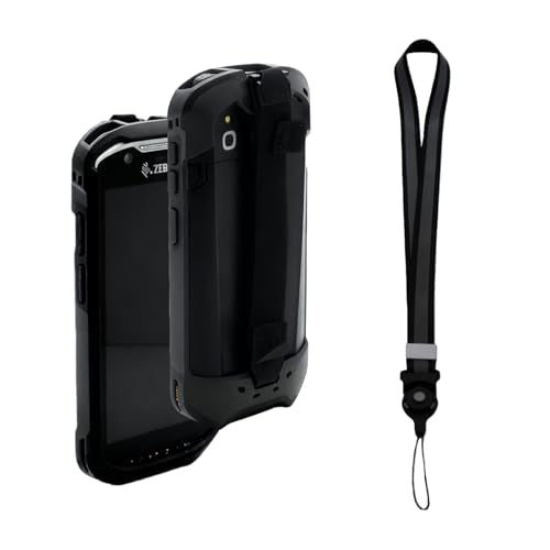 IYOUBOL Black Rugged Protective Case with Hand & Neck Straps for Zebra TC5X Series