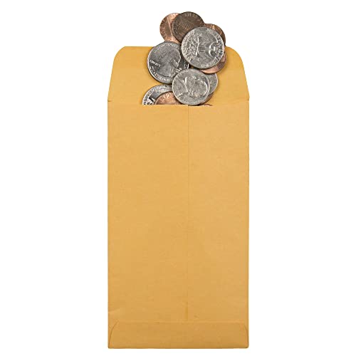 Quality Park #5 1/2 Coin Envelopes 3-1/8 x 5-1/2 Gummed Small Parts Jewelry Seed, 500 Pack