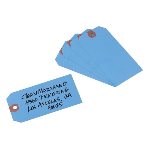 Avery Unstrung Shipping Tags, 11.5 pt. Stock, 4-3/4" x 2-3/8", 1,000 Blue Hang Tags (12355)