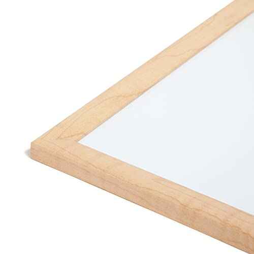 U Brands Dry Erase Board White Board with Natural Wooden Frame Set, Office Supplies, with Marker, Succulent Magnets, 16¡± x 20¡±