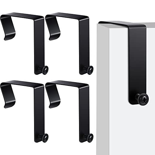 Black 4-Piece Adjustable Cubicle Partition Hanger Set for Office & Whiteboards