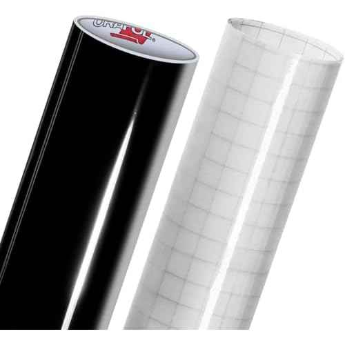 ORACAL 651 Glossy Durable Adhesive Vinyl 12" x 40ft - Black w/Transfer Paper
