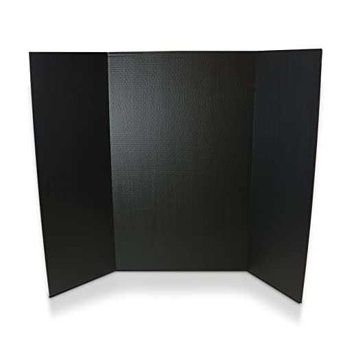 Flipside Products 36¡± x 48¡± Project Boards for Presentations, Science Fair, School Projects, Event Displays and Trifold Picture Board, Proudly Made in USA - Black - 4 Pack