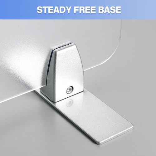 4 Packs Sneeze Guard Clamp Bracket, Sneeze Guard Shield Base for Countertop, Stick On Heavy Duty Aluminum Partition Guard Clip, Panel Support Clamp Stand for Clear Acrylic Desktop Counter Reception