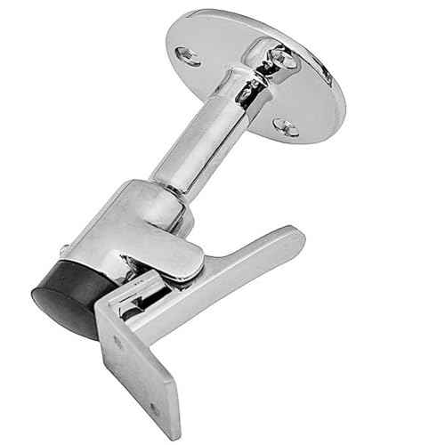 Boat Marine Grade 316 Stainless Steel Heavy Long Doorstop Catch Set Surface Mirror Treatment Yacht Ship Hatch Stopper Soft Stop Catch Anti-Collision Holder Hold Keep Door Open (2)