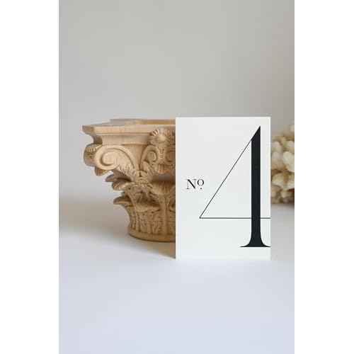 Weekend Paper Co.¢â Modern Table Numbers, Single Sided 4x6 Modern Design, Black Matte Ink, Numbers 1-25 plus 3 BONUS signs for Your Wedding, Reception, Anniversary, Birthday Party or Any Celebration!