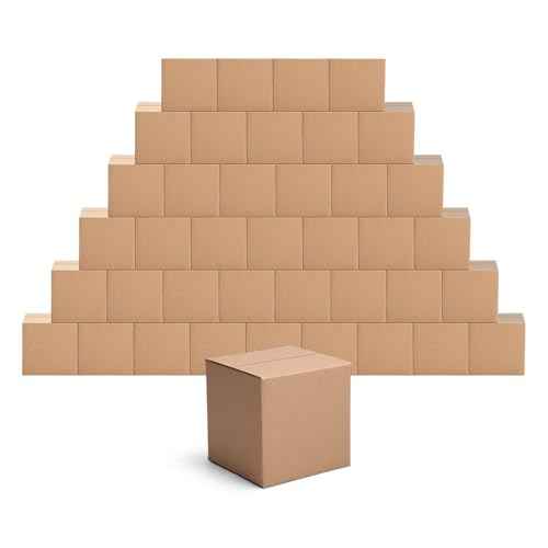 EdenseeLake 40 Pack 5x5x5 inches Shipping Boxes Small Cardboard Boxes for Packing, Moving, Mailing, Brown