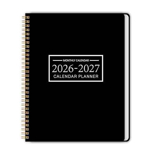 Monthly Planner Jan 2026 - Dec 2027, Monthly Planner for 24 Monthes, 9¡¿11 Inch, Teacher Monthlys, Hard PVC Cover, Spiral Bound, Time Management Calendar, Perfect for School & Office (Black)
