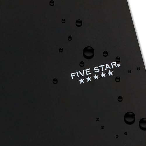 Five Star 5-Subject Spiral Notebook, Wide Ruled, Water-Resistant Cover, 8x10.5 inches, 200 Sheets, Study & Office Use