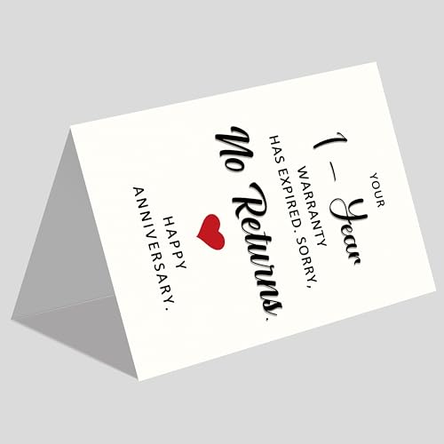 Funny 1st Anniversary Card - Gifts for Men Women - Smithtuy