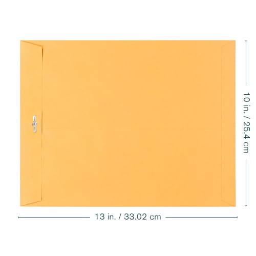 EnDoc 10x13 Clasp Envelopes Bulk Pack of 500 Brown Kraft Heavyweight Mailers