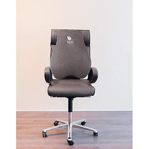 FOMI Extra High Back Lumbar Support Pillow | Thick Thoracic Foam Pad for Car, Home, Office, Gaming Chair, Wheelchair, Recliner | Sciatica, Tailbone Pain Relief | Upper Lower Backrest, Posture Aid