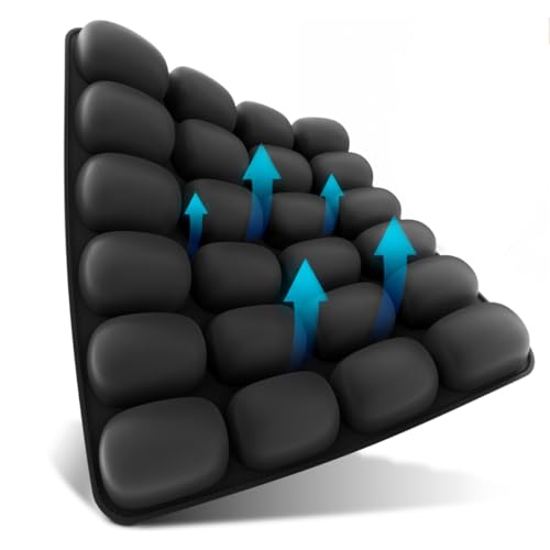Travel inflatable airplane seat cushion with 24 air cells, cloudair comfort