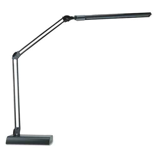 Alera ALELED908B 3.25 in. W x 6 in. D x 21.5 in. H Adjustable LED Desk Lamp - Black