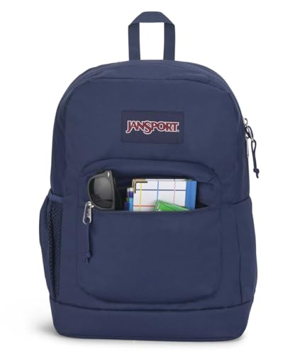 JanSport Cross Town Plus Backpack Navy 26L Laptop School Work Travel