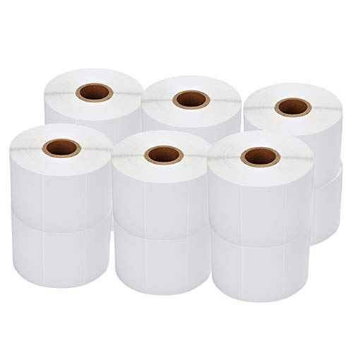 RBHK 12 Rolls Direct Thermal Labels 2-1/4'' x 1-1/4'', Permanent Adhesive Shipping Labels for Zebra Printer, SKU Labels Address Labels, 1000 Labels per Roll