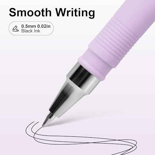 Mini Gel Pens, 10 Pcs 0.5mm Black Ink Pocket Pen, 4.16 Inch Short Small Pen Bulk, Smooth Writing, Quick Dry, Cute Pens for Pocket Journaling Notebook Notepad, Office School Supplies
