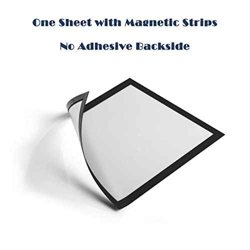 24Pc Mangetic Sign Holder,8.5x 11 Magnetic Display Frame For Document,Plastic Outer Frame wz Magnet Border work on Metal Iron Magnet Surface