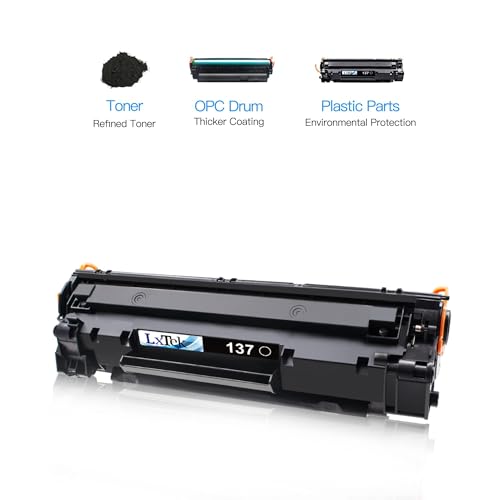 LxTek Compatible Toner Cartridge Replacement for Canon 137 Toner Cartridge CRG137 CRG 137 to use with ImageClass D570 MF236n MF232w MF216n MF244dw MF242dw MF232w(4 Pack, Black)
