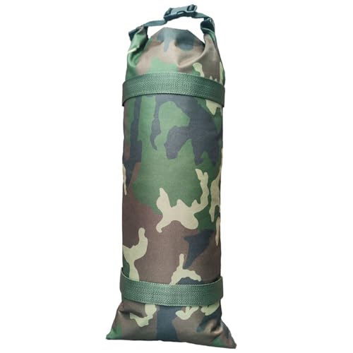 Flood Barrier Sand Bags camouflage Canvas Flood Protection Sandbags Reusable With Insert Buckle Handle Woodland Sandbags for Emergency Flood Protection Fits Doors Garages Basemen Counterweights (10)