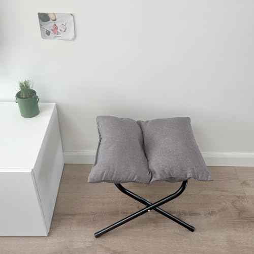 Foldable Foot Rest Stool for Under Desk or Sofa - Office Footrest Ottoman, Portable Leg Rest for Home & Office (Grey)