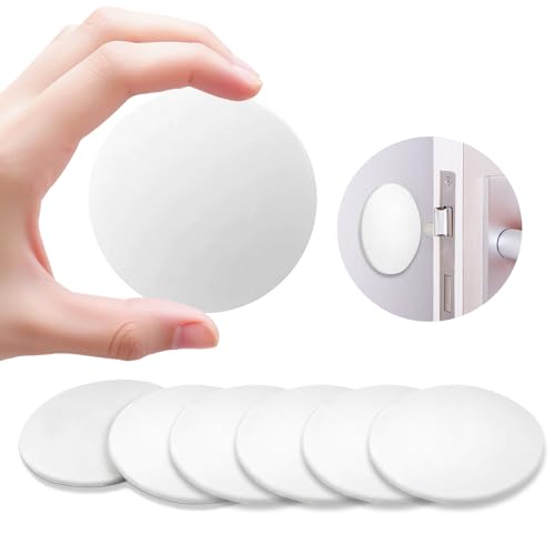 Door Stoppers for Wall 6 Pack 3.15" White - Silent Silicone Door Knob Wall Protectors