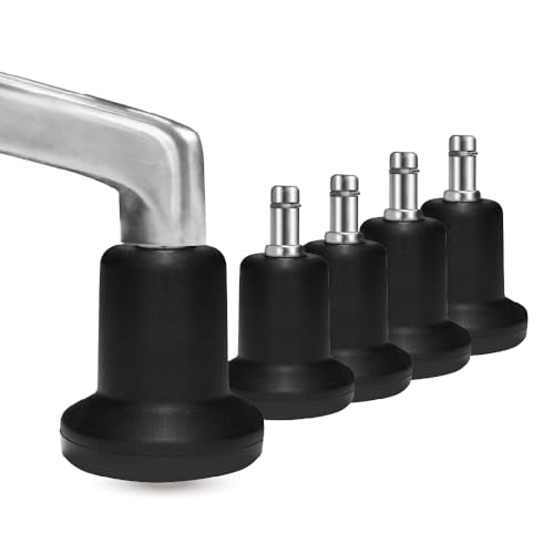 AXL High Bell 2.4-Inch Chair Glides (61mm) – 11x22mm Stem, 5 Pack, Replace Casters