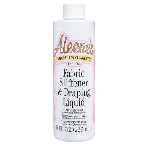 Aleene's Fabric Stiffener and Draping Liquid, Quick Drying, Nontoxic, for Stiffening and Shaping Fabrics, 8 oz