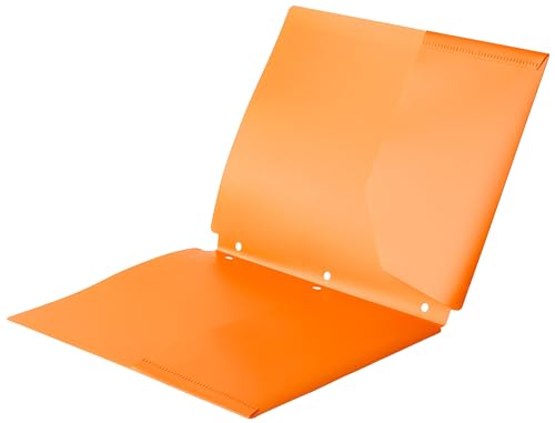 12-Pack Plastic 3-Hole Punch Folders with 2 Pockets for 8.5 x 11 Documents