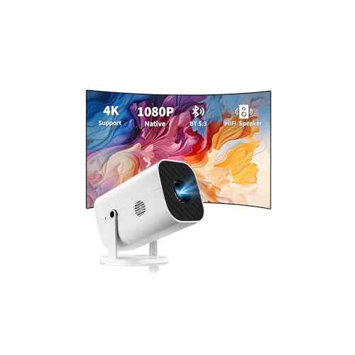 Mini Projector for iPhone, 1080P Small Projector (Built-in Bluetooth 5.3 And Speaker), Supports 4K, 210¡Æ Rotatable, Home Video Projector, Compatible With Smartphone/TV Stick/PS5/Computer/HDMI/USB