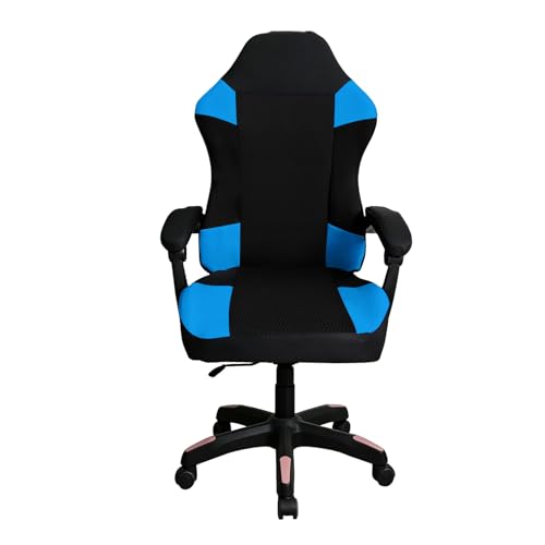 Ouxeer Gaming Chair Covers Only, Thick Breathable Mesh, Cat Scratch Proof – Black-Blue Style 1
