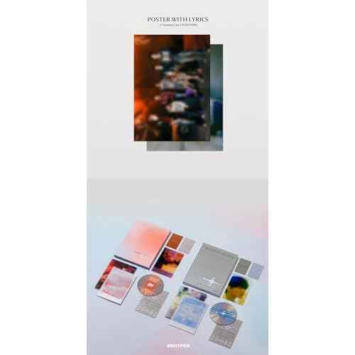 EN HYPEN : ORANGE BLOOD (Set: KSANA Version+KALPA Version) 4th Mini Album Photocard A+Photocard B+Sticker+Postcard+Photo Paper+Poster with Lyrics+Photobook