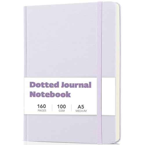Mr. Pen- Dotted Journal Notebook, A5 Midium Size (5.7"x8.4"), 160 Pages/80 Sheets, Fabric Hardcover, 100 GSM Thick Paper, Buller Dotted Journal