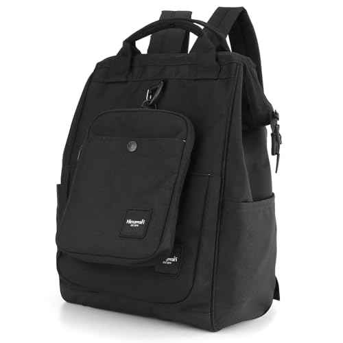 himawari 14.9 inch Women's Laptop Backpack, Large Capacity College Schoolbag, Waterproof Travel Bag for Men & Women-0403-03#Black