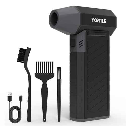 Electric air Duster - 300000RPM Brushless 3 Speeds Turbo Fan JetFan, 10500mAh Battery Compressed Air Duster Cordless Dust Blower Air Blower for Computer Keyboard,Outdoors,Car,Home