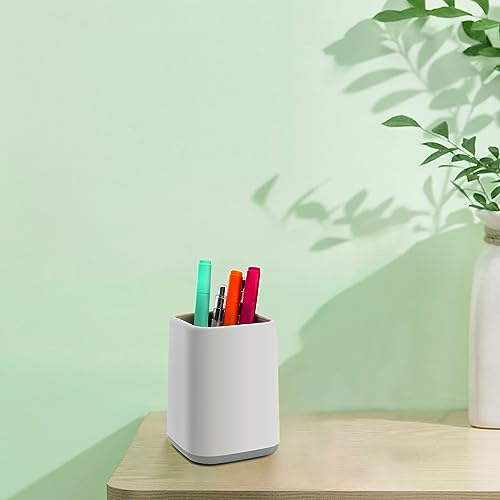 ZUFECY Gray Pen Holder Stand for Desk - Scandinavian Style Office & Makeup Organizer