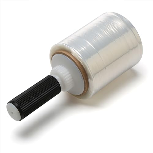 The Boxery 5" x 1,000 ft Clear Hand Stretch Wrap with Reusable Handle