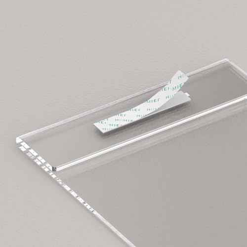 HIIMIEI 10 Pack Clear Acrylic Wall Mount 8.5x11 Sign Holder, Portrait Door Plexiglass Display Sign Holder Adhesive with 3M Tape, Plastic Photo Ads Frames Used in Office Hospital Hotel Store