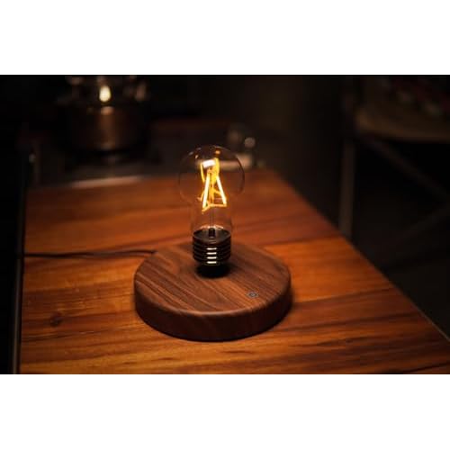 Levitating Floating Light Bulb, Magnetic Levitation Wireless Bulb Lamp, Gravity Lamps, Magnetic Levitating Decor& Display for Room and Office, Unique Tech Gift and Toy.