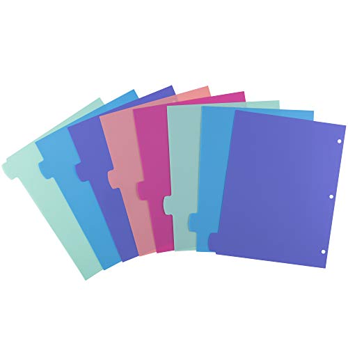 Avery Big Tab Write & Erase Dividers 8-Tab Pastel Set for Binders