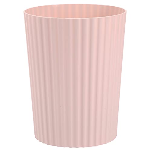 JiatuA 1.8 Gallon Pink Small Round Trash Can for Bathroom Kitchen Bedroom Office