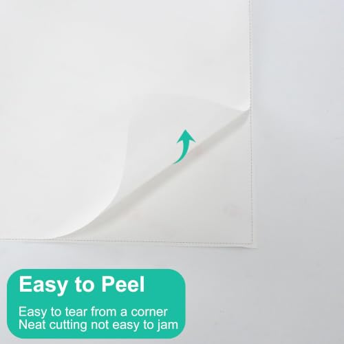 LLIKED 30 Sheets Printable White Matte Sticker Paper 8.5x11 Full Sheet Labels - Includes 1UP Variation
