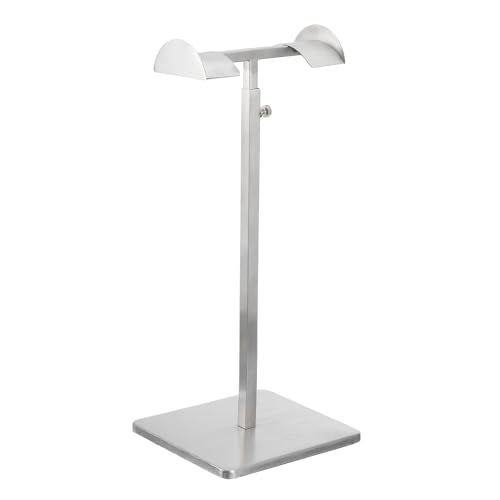 uxcell D Shaped Purse Display Stand Adjustable Handbag Rack Single Hook Holder, Silver