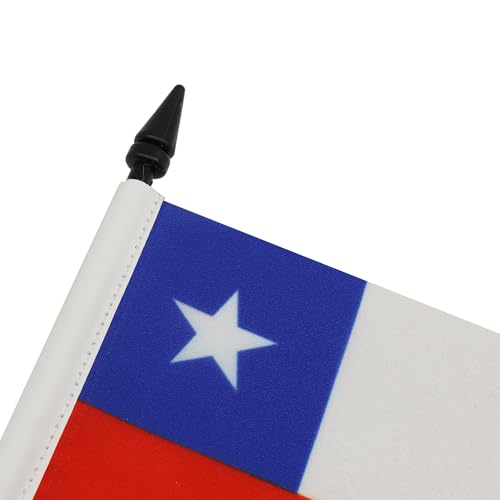 AZ FLAG Chile Table Flag 4x6 Inches Polyester with Plastic Base - Interior Decor