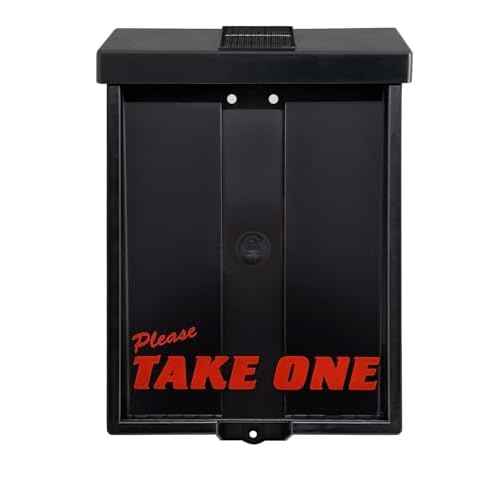 Outdoor Real Estate Brochure Box with Solar Lighted Lid, Take One Document Holder Can Hold 100, 8.5 x 11 Documents, Flyers, Literature and Other Outdoor Marketing Needs