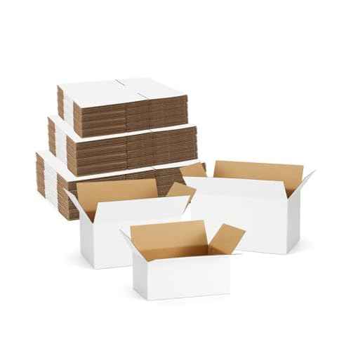 Assorted-Sizes-Shipping-Boxes-45-Pack: 9x6x4 & 10x7x5 & 11x6x6 Small-Shipping-Boxes-Mailers, White-Boxes, Corrugated-Cardboard-Boxes-for-Packing-Small-Business Mailing