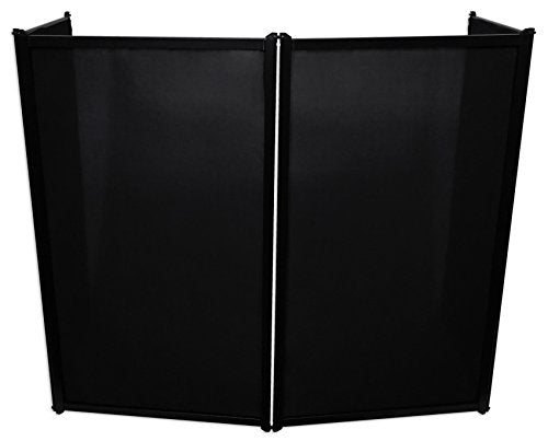 DJ Event Facade 4-Panel Booth with White and Black Scrims - Portable & Expandable