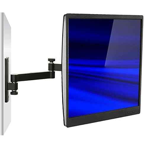 Mount-It! Full Motion Computer Monitor Wall Mount, Articulating Arm Fits Single Monitor Screens 19 20 21.5 22 24 27 30 Inches, VESA 75 and 100 Compatible, 33 lb Capacity Black