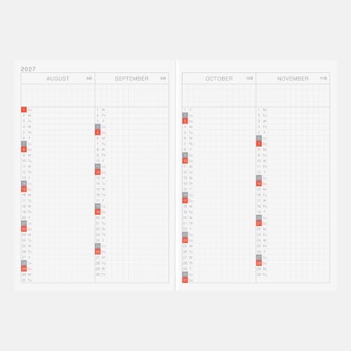 Hobonichi Techo 2027 Original English Planner A6 Daily Calendar January Start
