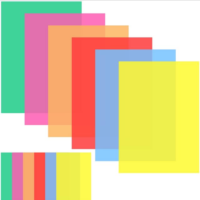 A5 6-Color Dyslexia Overlays Pack - 12 Sheets for Reading Assistance